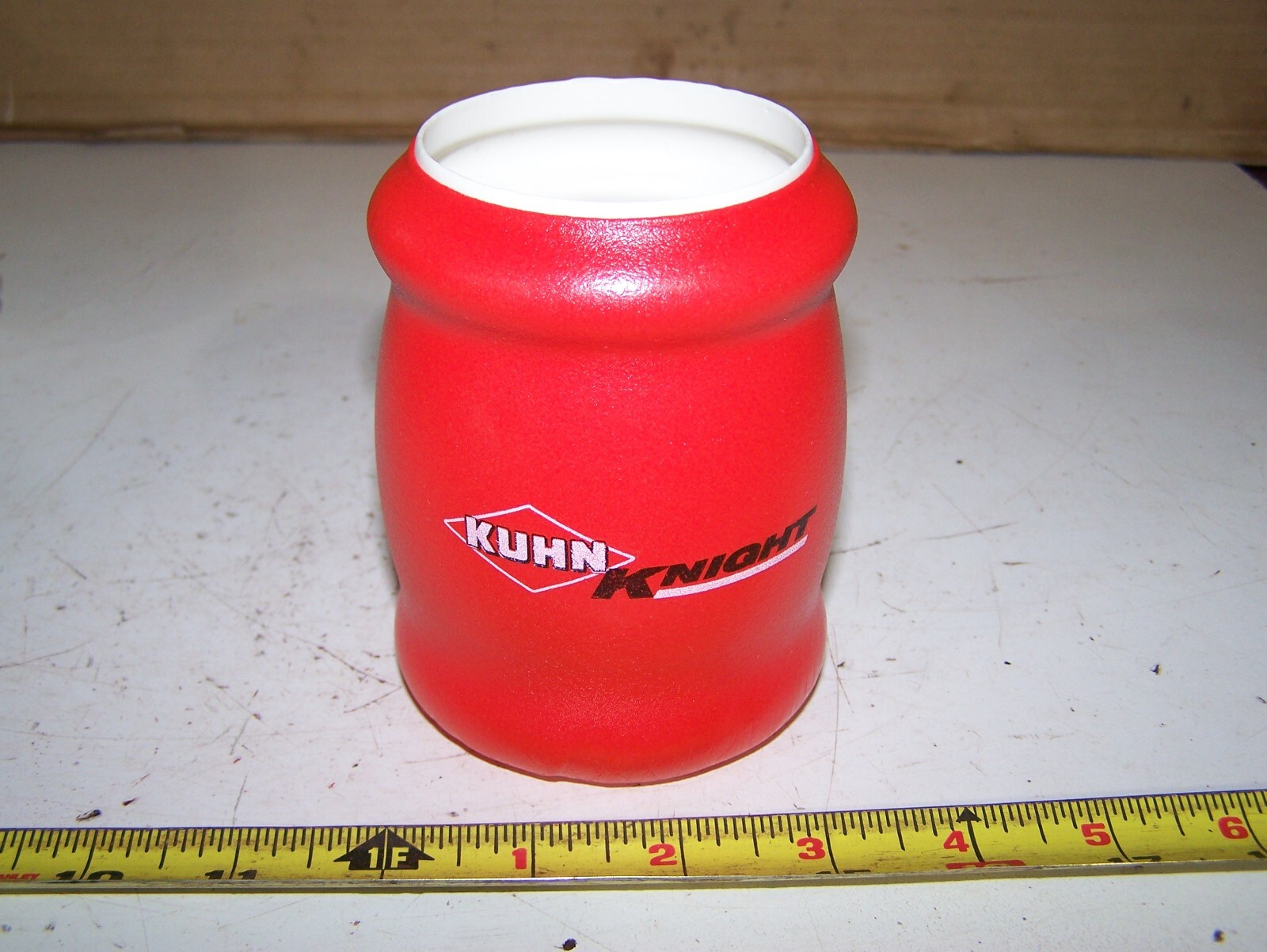 KUHN KNIGHT Foam Can Coozie Farm Advertising Spreader Mixer Tillage Plow NOS