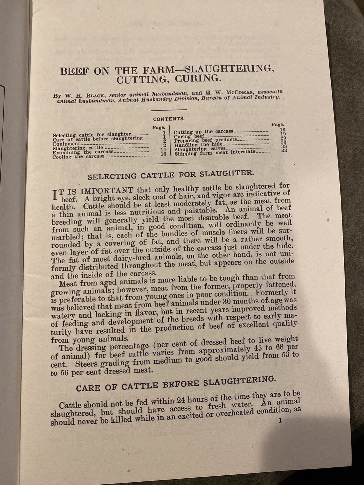 US Department Of Agriculture Beef On The Farm 1950