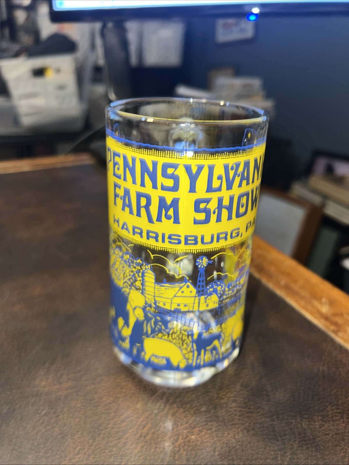 Vintage 1960s Pennsylvania Farm Show Harrisburg Pa Mug Glass