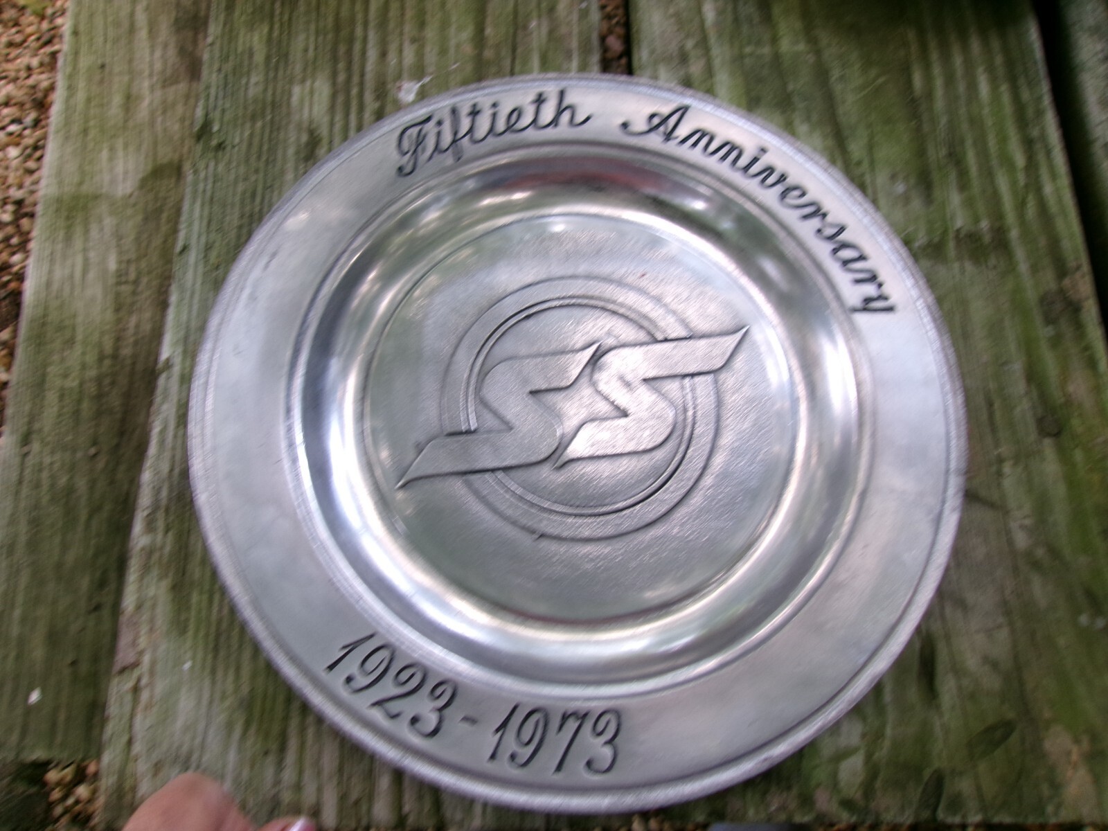 1973 WILTON 11&Prime;wide Pewter SOUTHERN STATES Fiftieth Anniversary Plate
