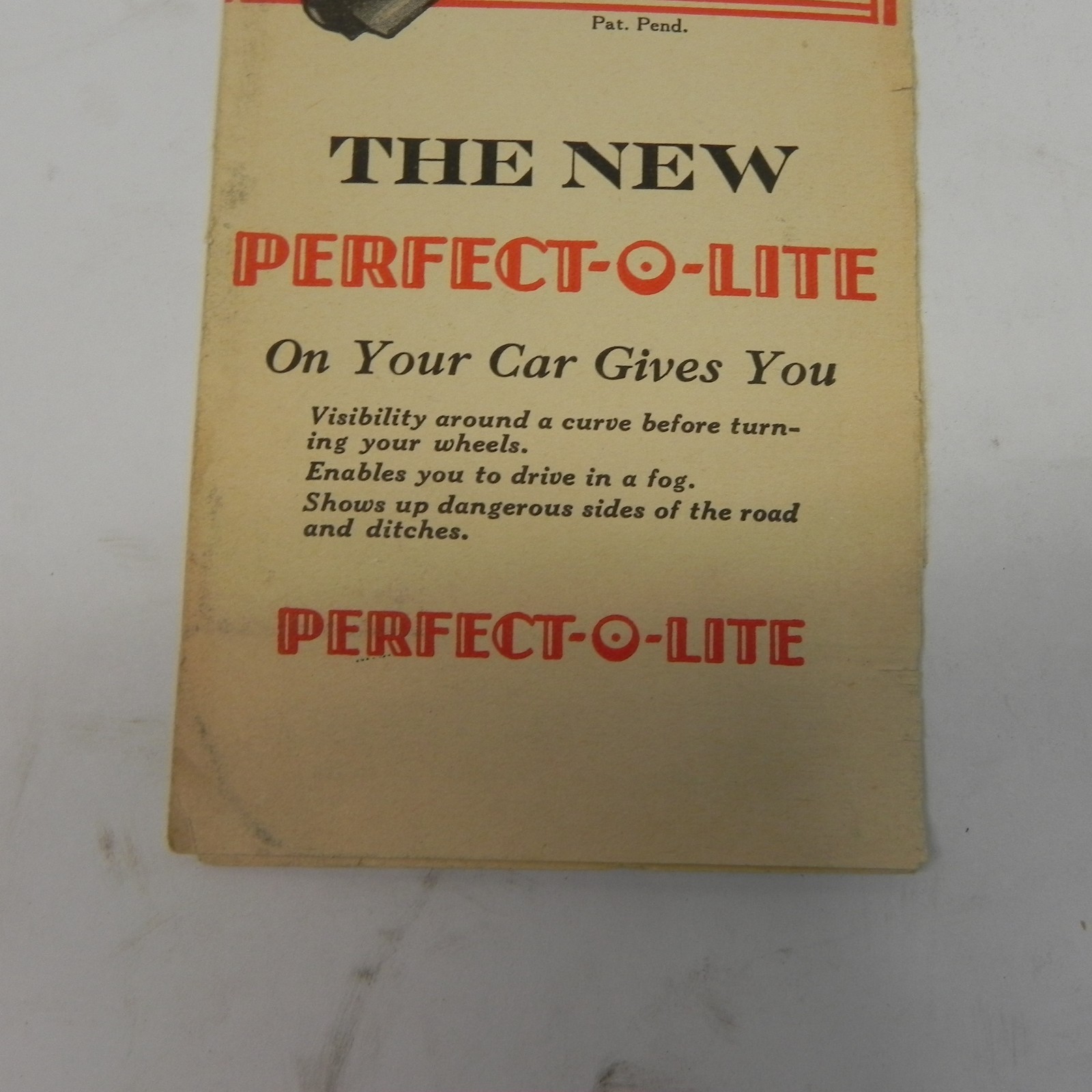 VINTAGE 1930S PERFECTO LITE SALES BROCHURE MAILOUT JOBBER DEALERSHIP AD