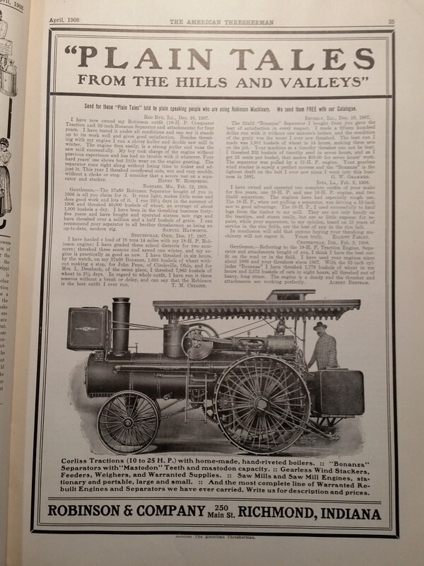 1908 The American Thresherman Complete Magazine Madison WI Many Great Ads !