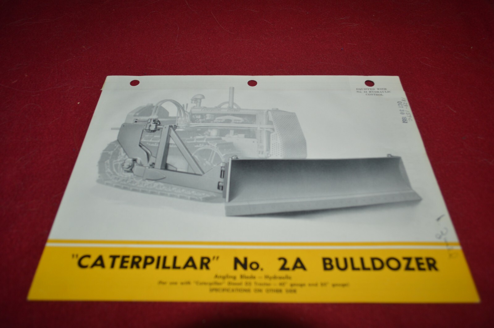 Caterpillar 2A Bulldozer For 1950 Dealer&rsquo;s Brochure AMIL16