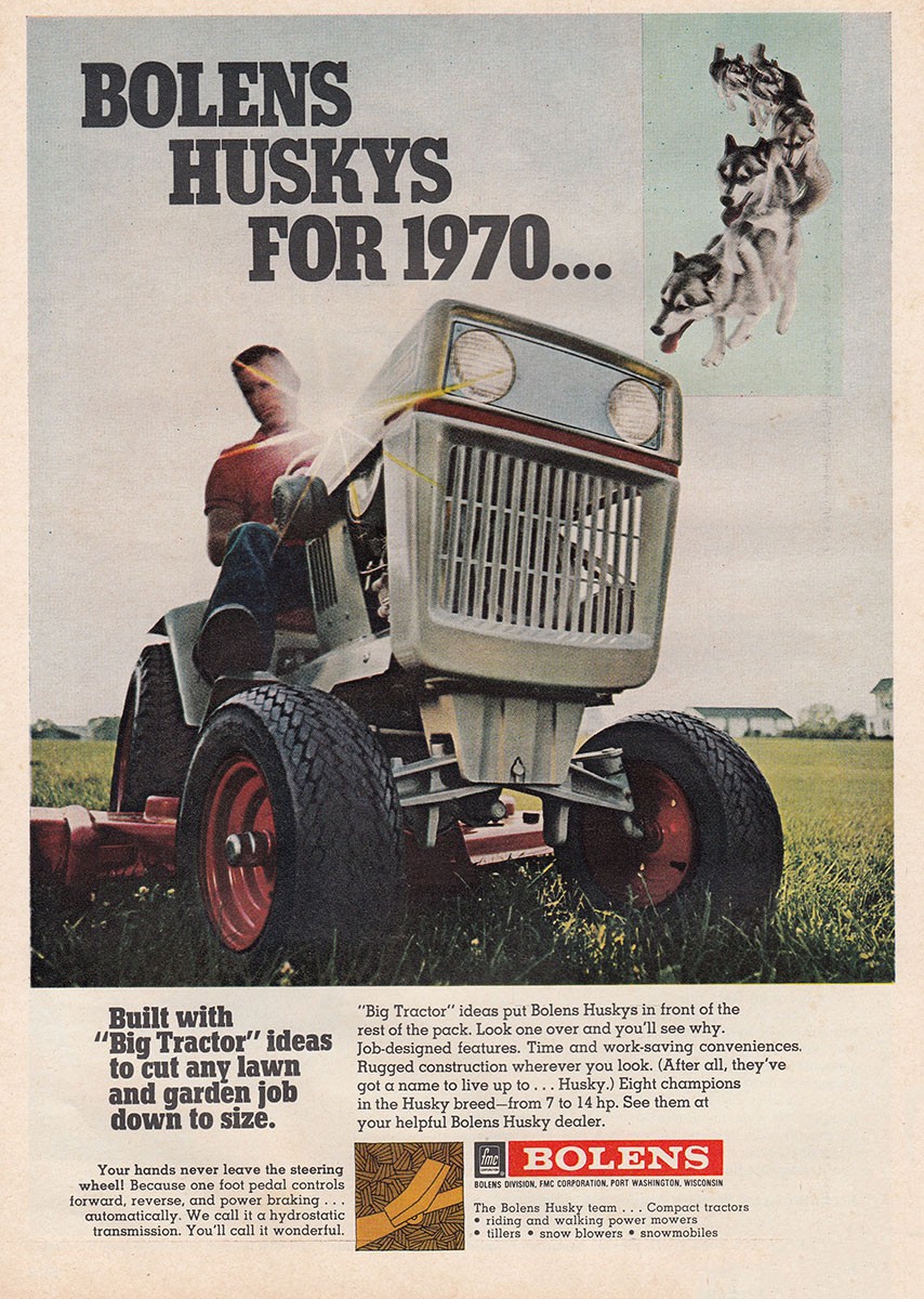 1970 Bolens Husky: Big Tractor Ideas Vintage Print Ad