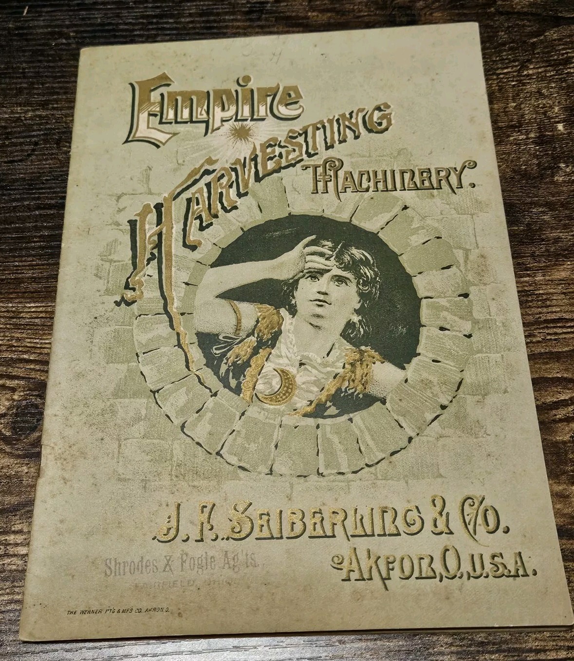 Rare 1888 Empire Harvesting Machinery Catalog Akron Ohio Farming Tractor