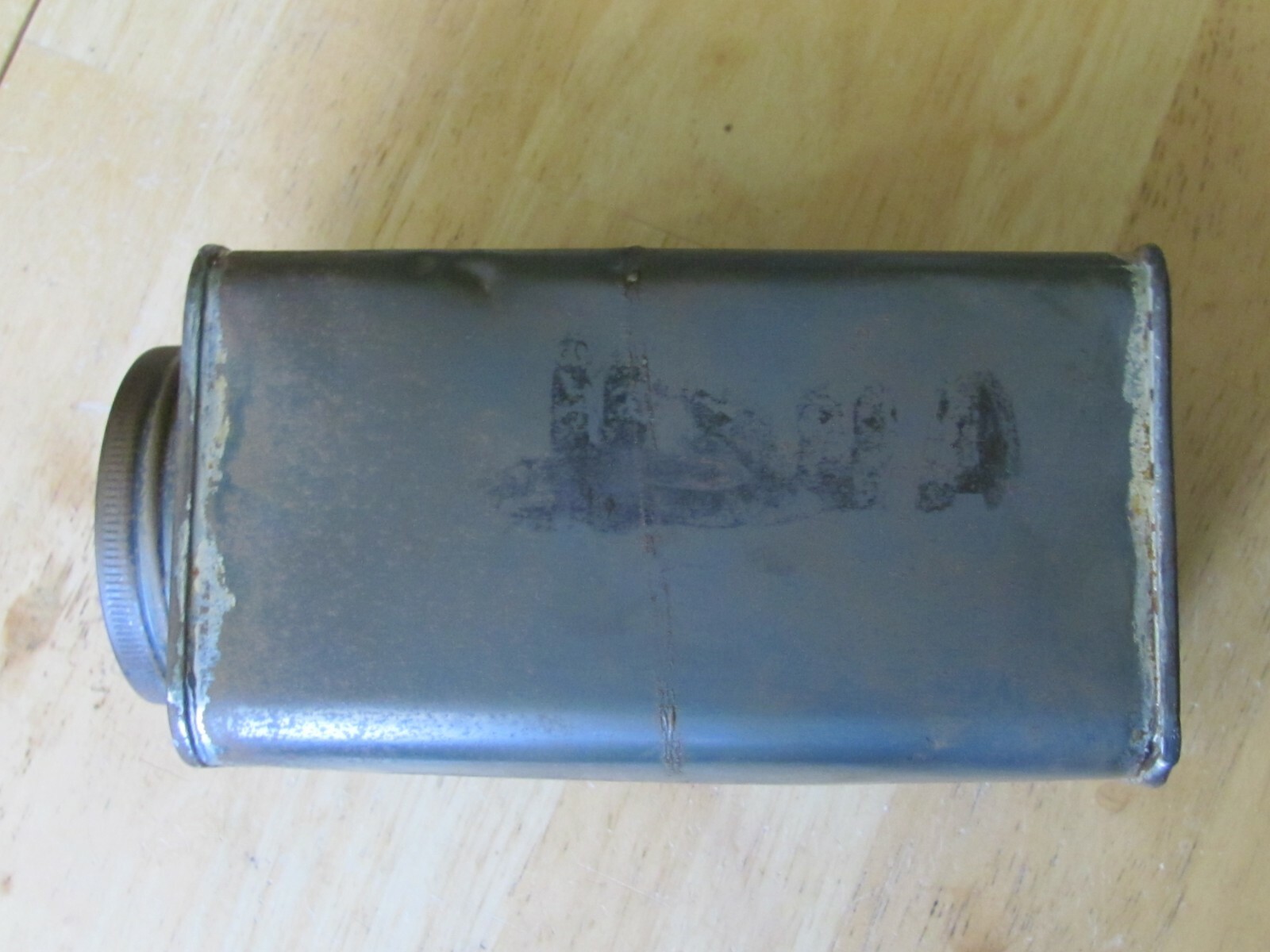 ANTIQUE TIN CAN SCREW TOP PEORIA USDA LAB , FOR GRAIN SAMPLE FARM