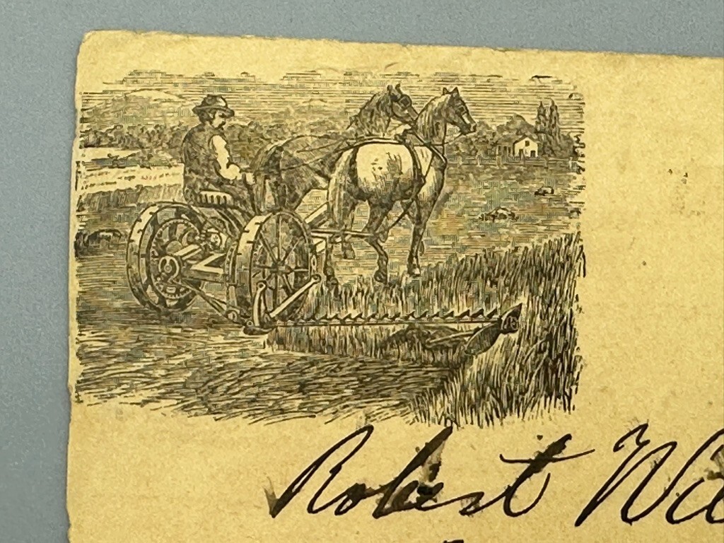 1867 GRANITE AGRICULTURAL WORK Advertise FARM Illustrate Postal Cover LEBANON NH