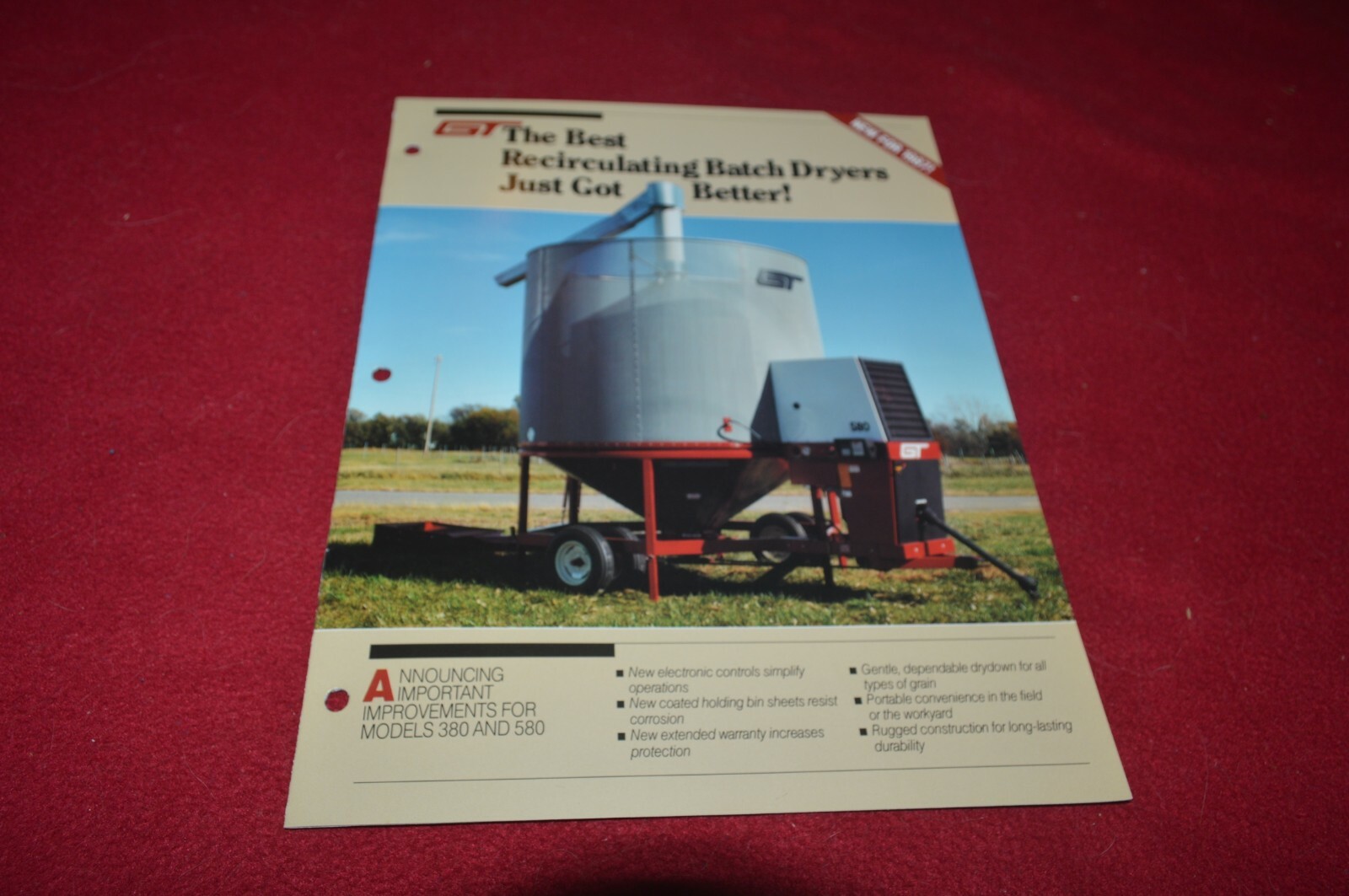 GT Gilmor & Tatge Recirculating Batch Dryers For 1987 Brochure FCCA