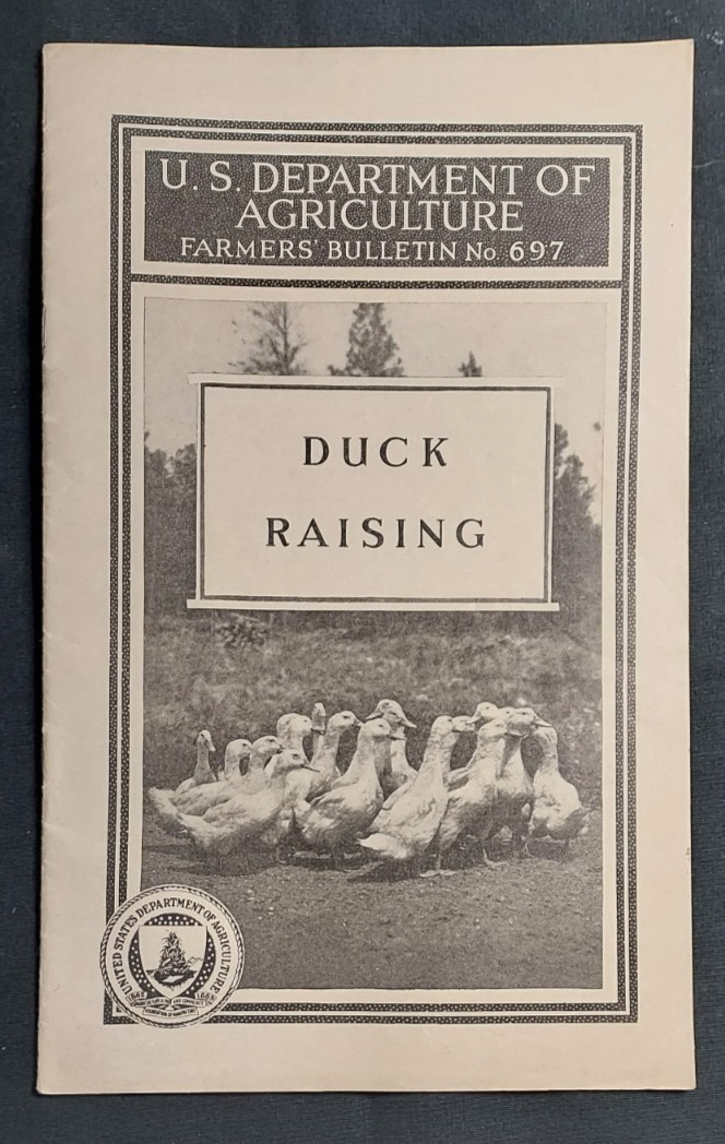 1933 US Department Agriculture Farmer&rsquo;s Bulletin 697 Duck Raising Marketing Eggs