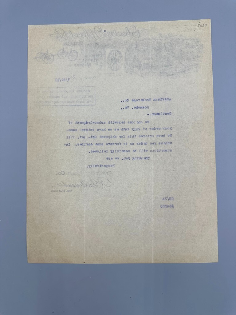 1911 ELECTRIC WHEEL Co FARM WAGON Advertising Letter QUINCY Illinois