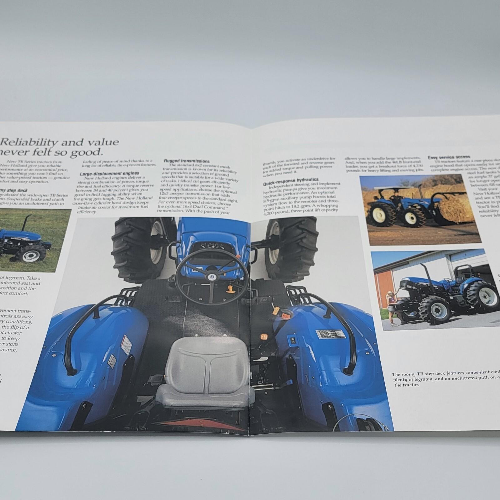 New Holland 80 to 96 HP TB Series Tractors Color Brochure 4 Pages
