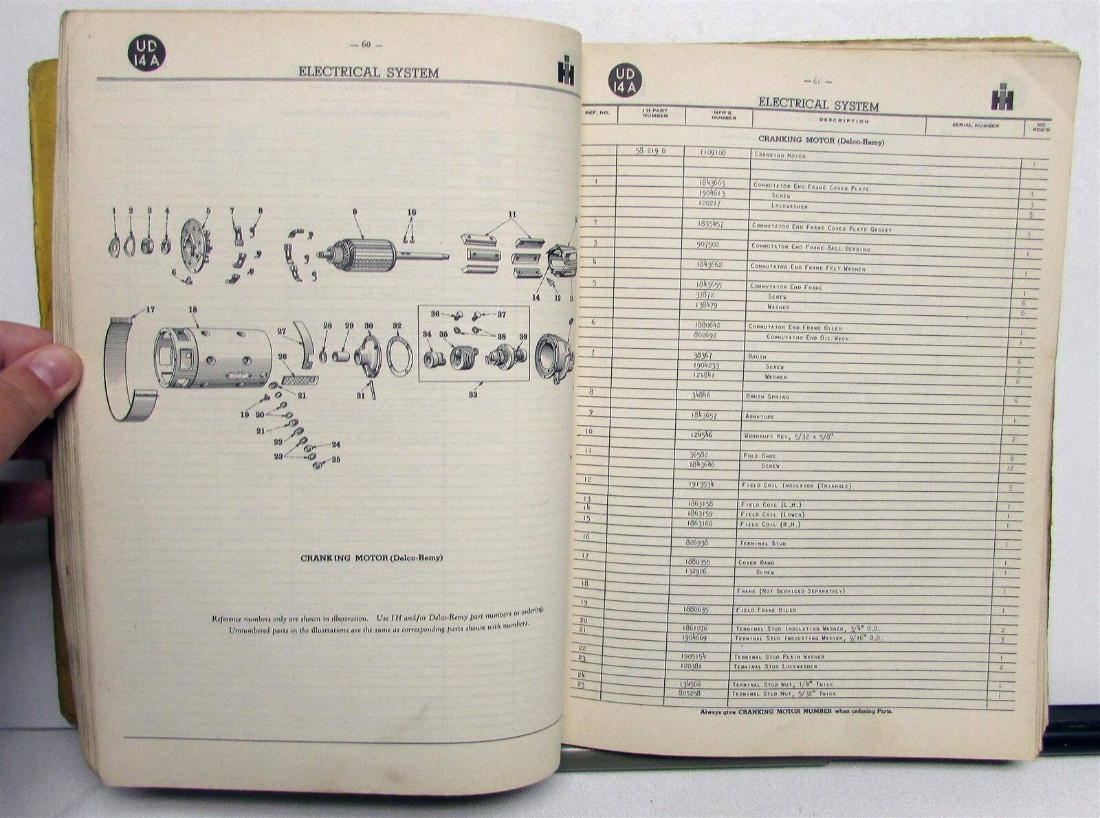 1953 International Harvester UD-14A Power Unit PU-19C Parts & Service Catalog