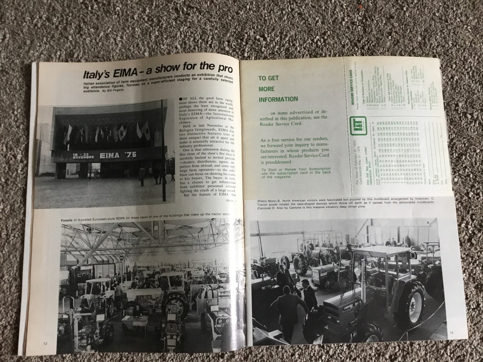 Implement & Tractor Magazine February 21, 1976 Farming Agriculture Vintage Ads J