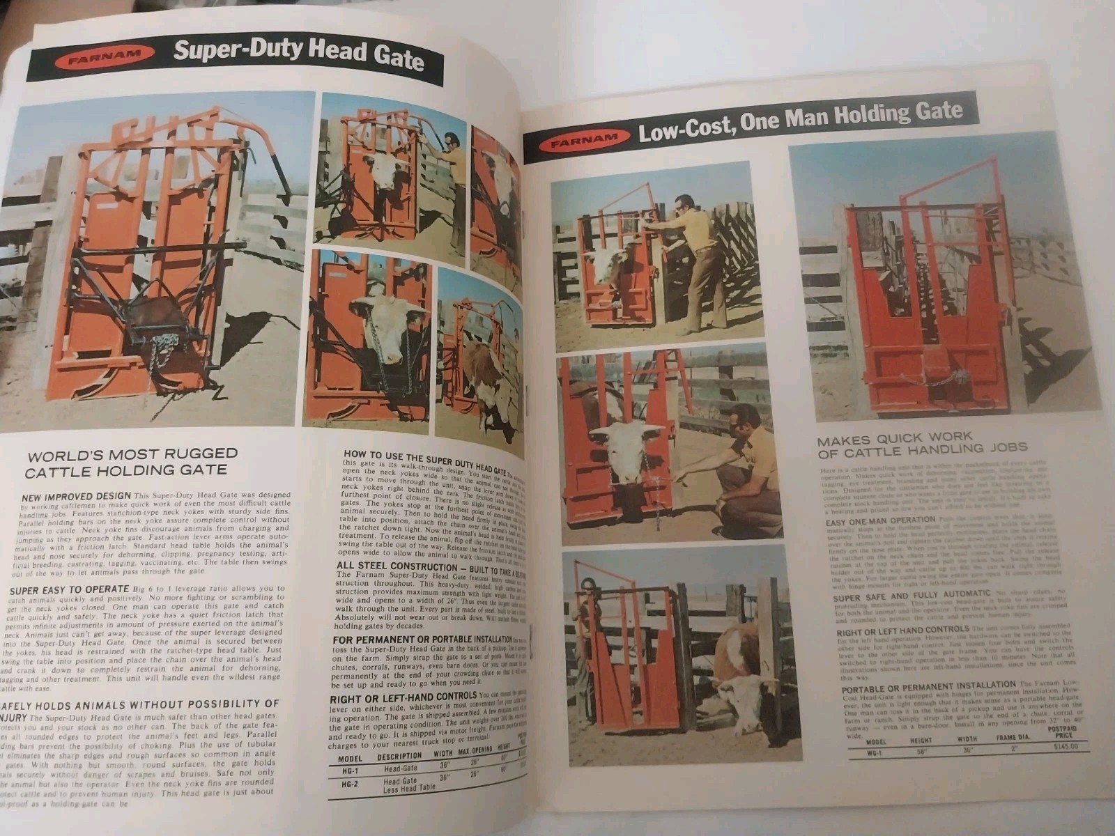Farnam Cattle Handling Equipment catalog 73C (1970s?) chutes, gates, trailers