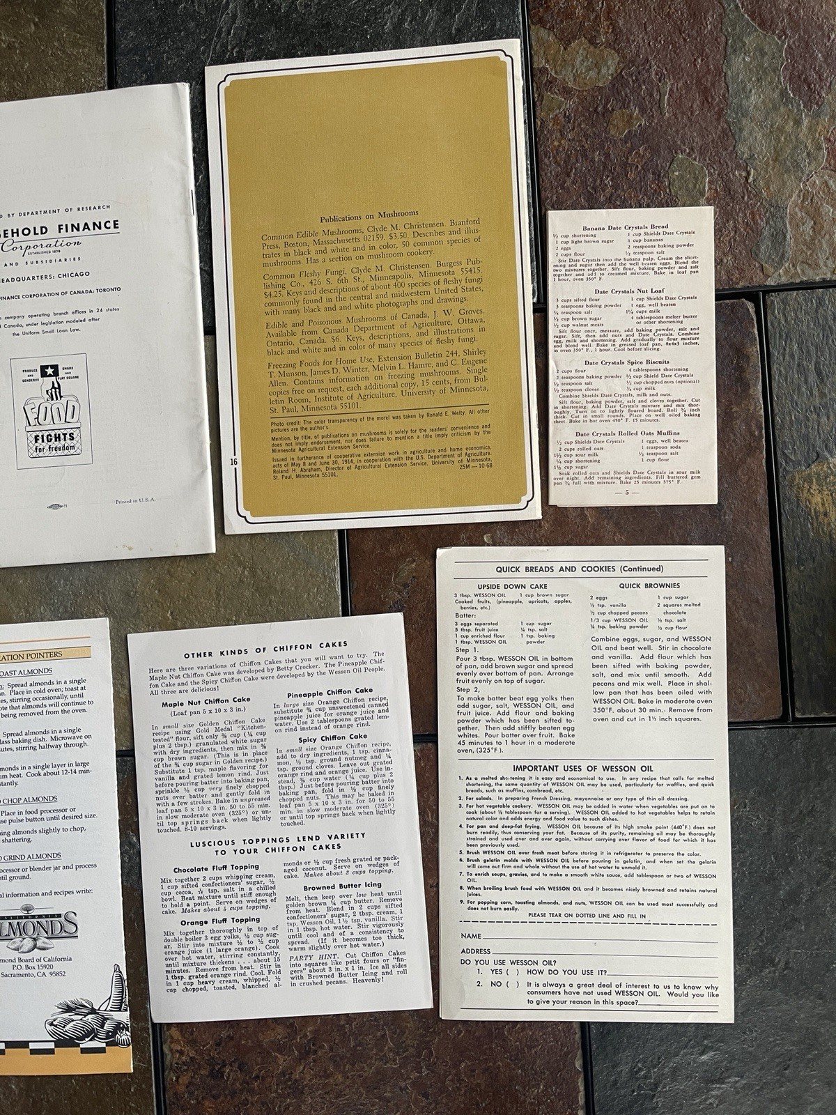Vintage Veggies And Bulletin, Meat Cooking Nutrition Pamphlets 1970s Cooking