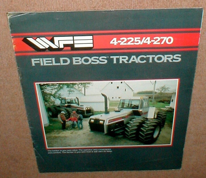WHITE Field Boss 4-225 + 4-270 Tractors Full Color 8 Page Dealer Brochure