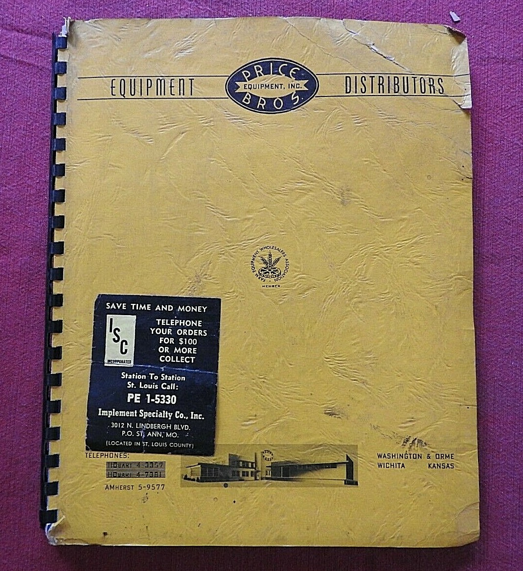1958 Price Brothers Equipment Catalog Witchita KS Kansas Garber Davis Columbian
