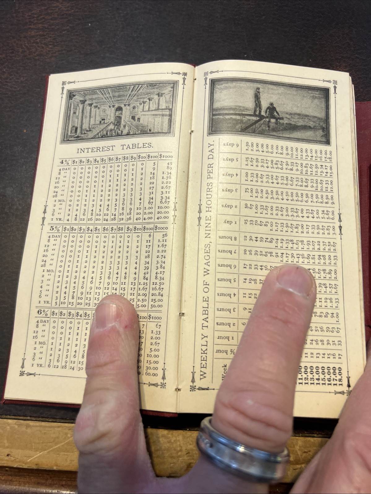 Rare 1907 Excelsior Diary Leather Bound Memo Farmers Almanac Booklet