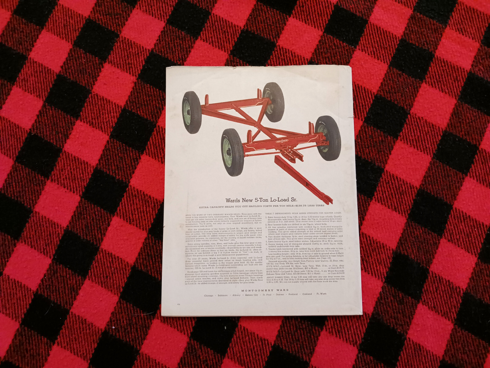 1952 Montgomery Ward Farm Catalog Wards Hoe Plow Trac Garden Tractor