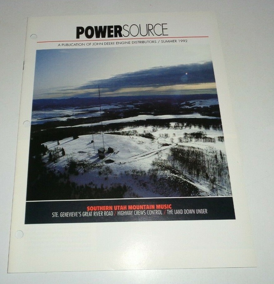 John Deere Summer 1992 Power Source Magazine Brochure South Utah Mountain Music