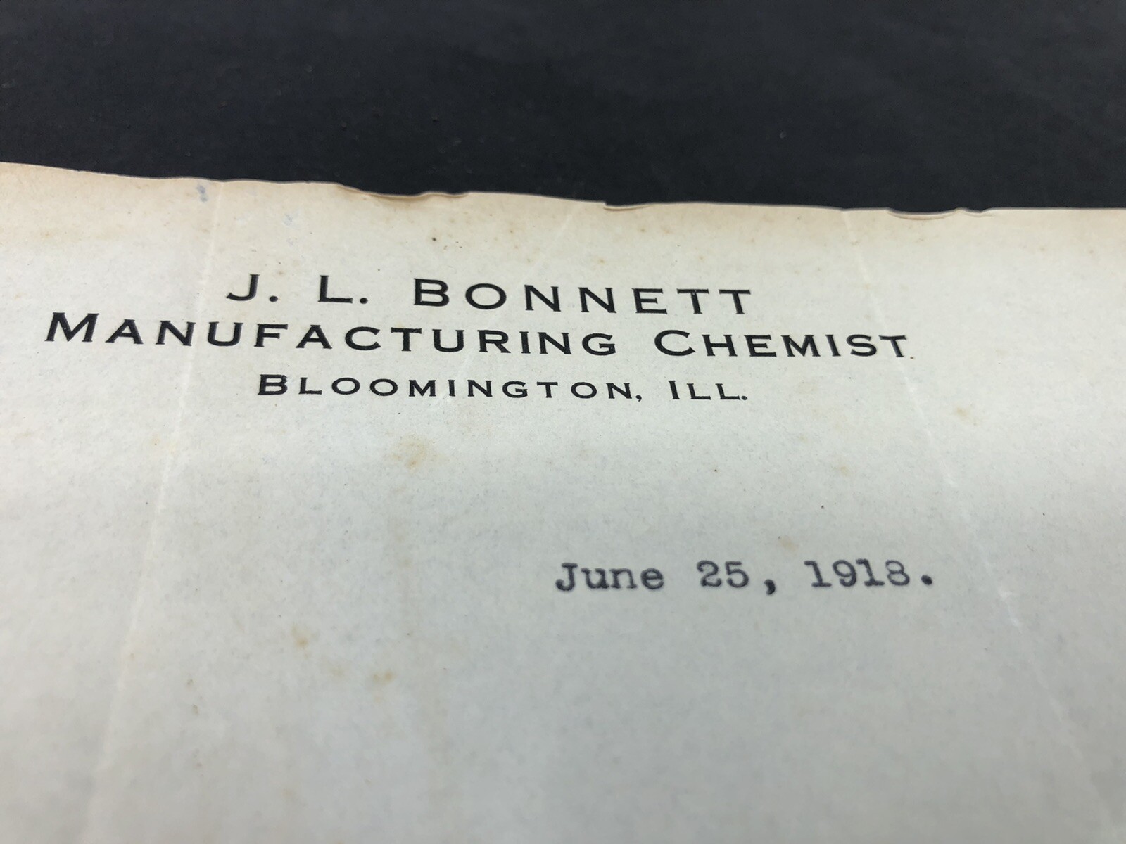 1918 BONNETTS BIG B HOG WORM CAPSULES ILLUS BROCHURE Letterhead Bloomington IL