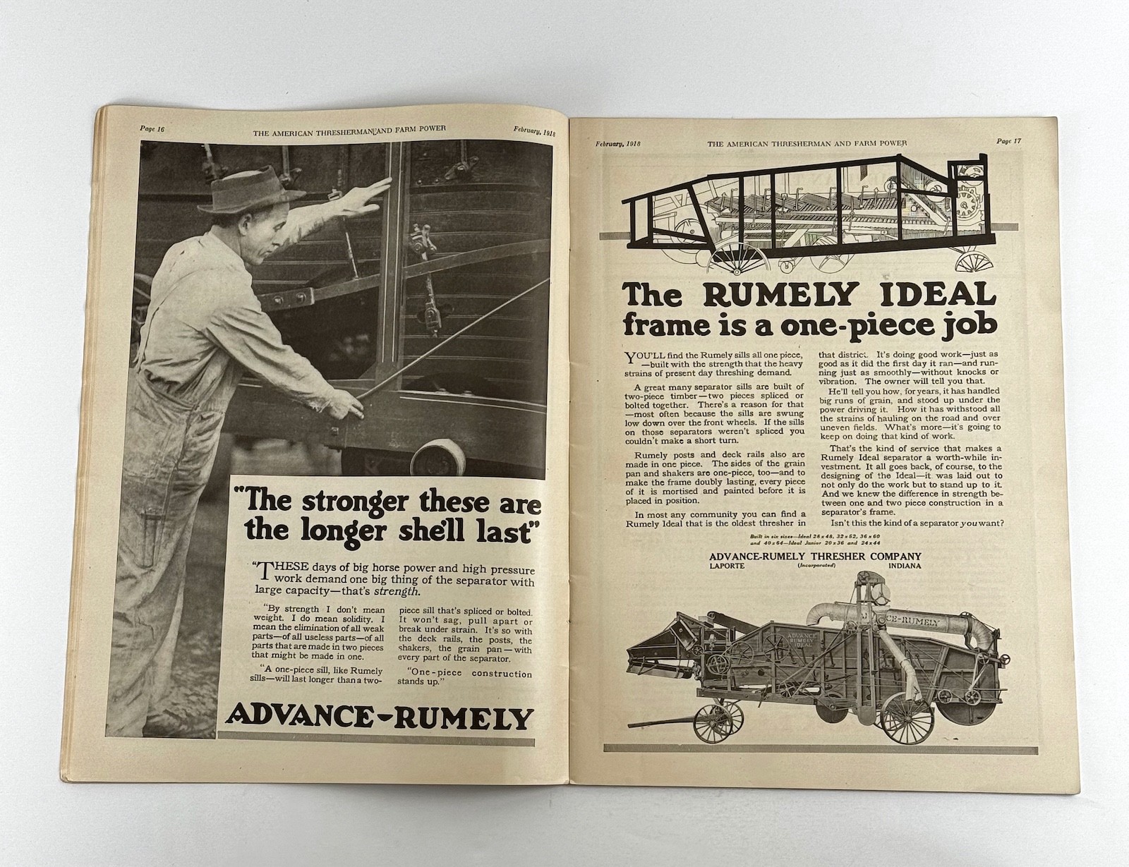 The American Thresherman & Farm Power MAGAZINE February 1918 MADISON, WIS.