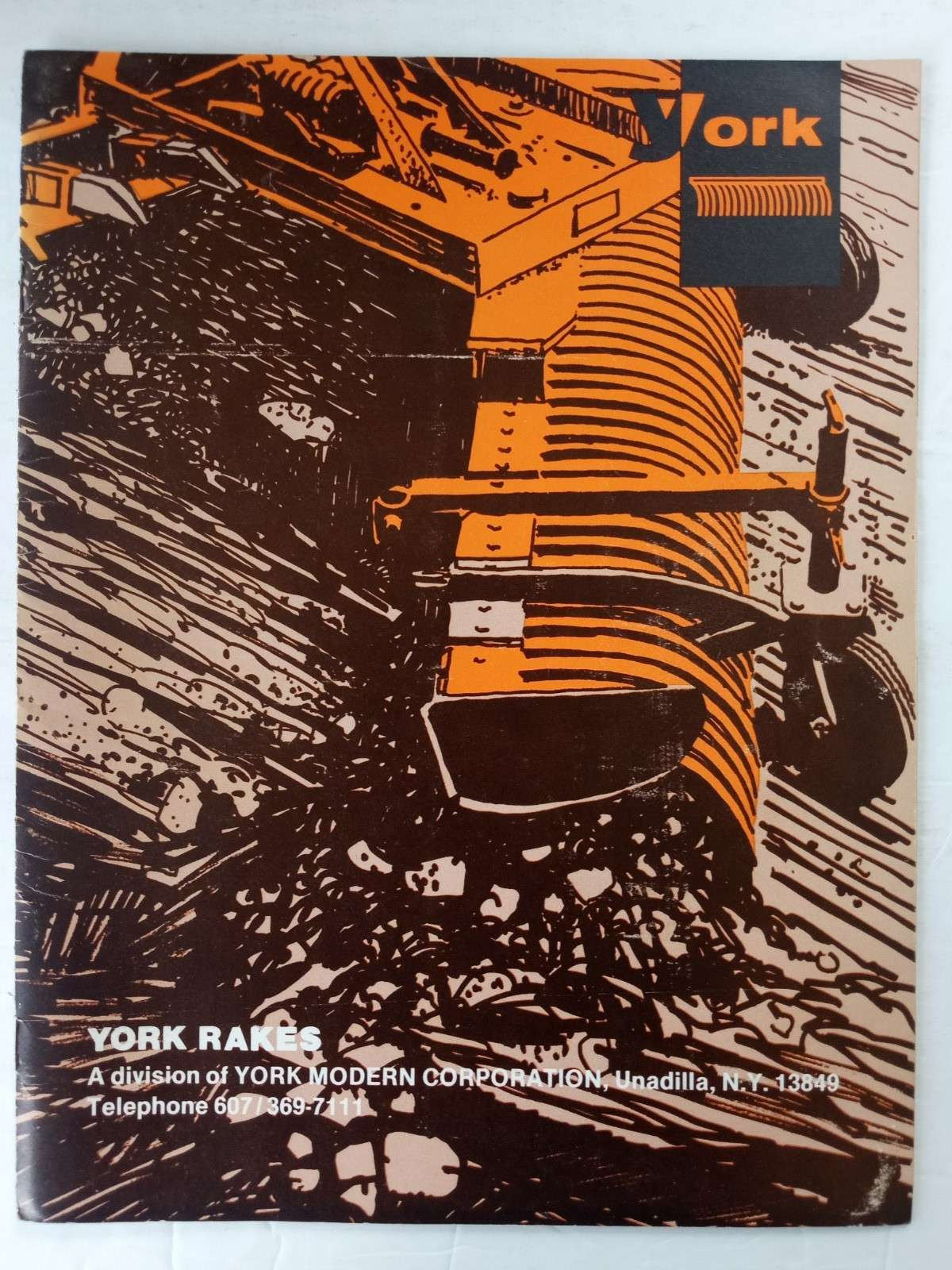 YORK RAKES Sales Brochure Models PRO RE RS TA1 TA2 RW Catalog 1970&rsquo;s