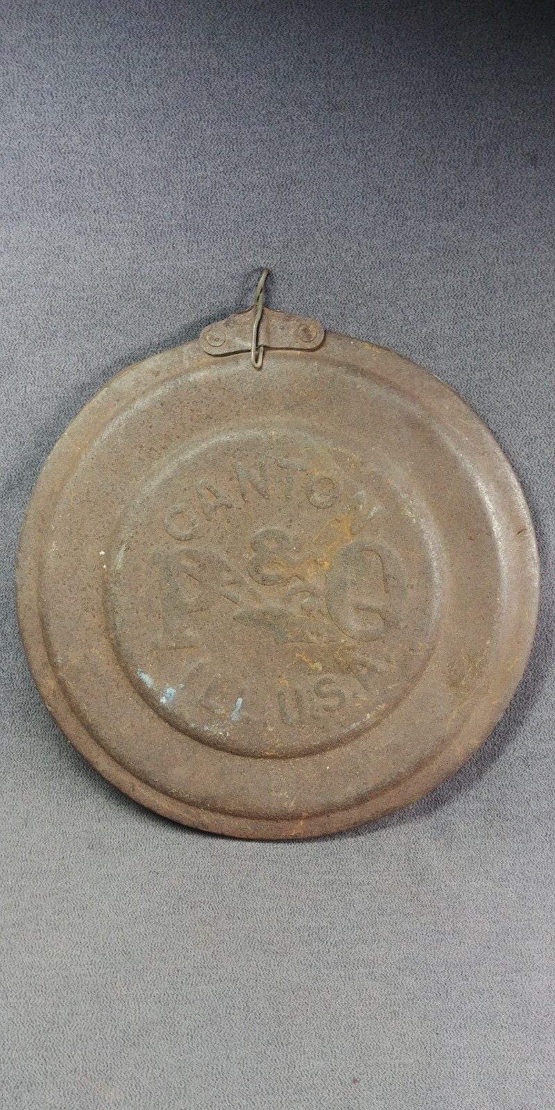 1890s Metal Top P&O Parlin & Orendorff Plow Picture Part Unknown Antique 9 3/4&Prime;
