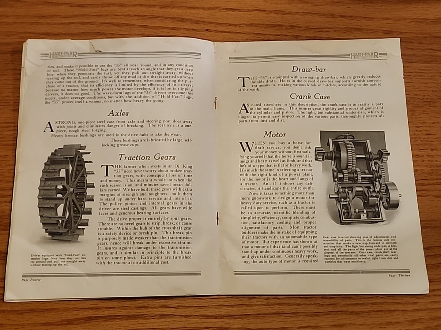 1910&rsquo;s Hart Parr Oilking 35 Prairie Tractor Sales Brochure Catalog Original