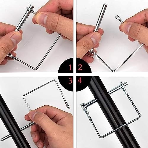 10 Pcs 5/16x4in Trailer Coupler Pin Heavy Duty Wire Lock Pin Secure Towing Hi…