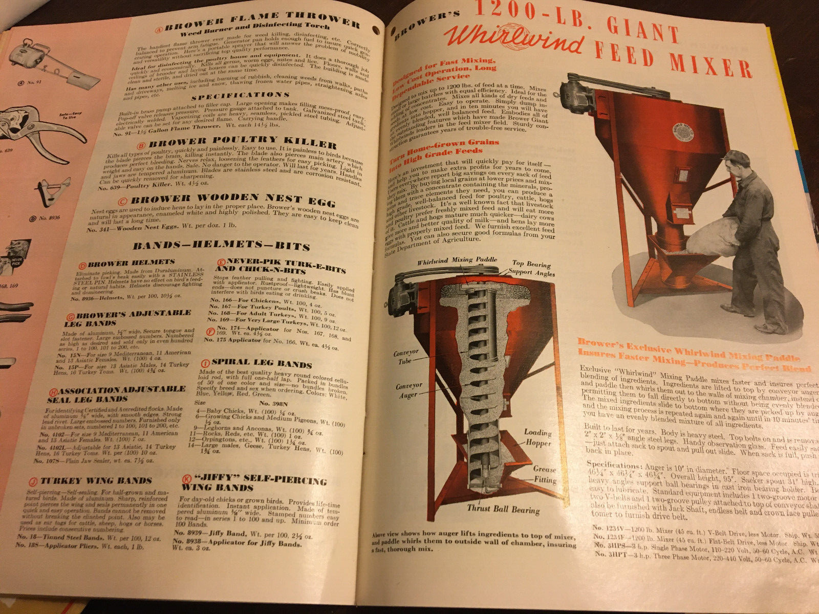Brower Catalog 67, 1956, Poultry & Hog Supplies Book, Never used w envelope