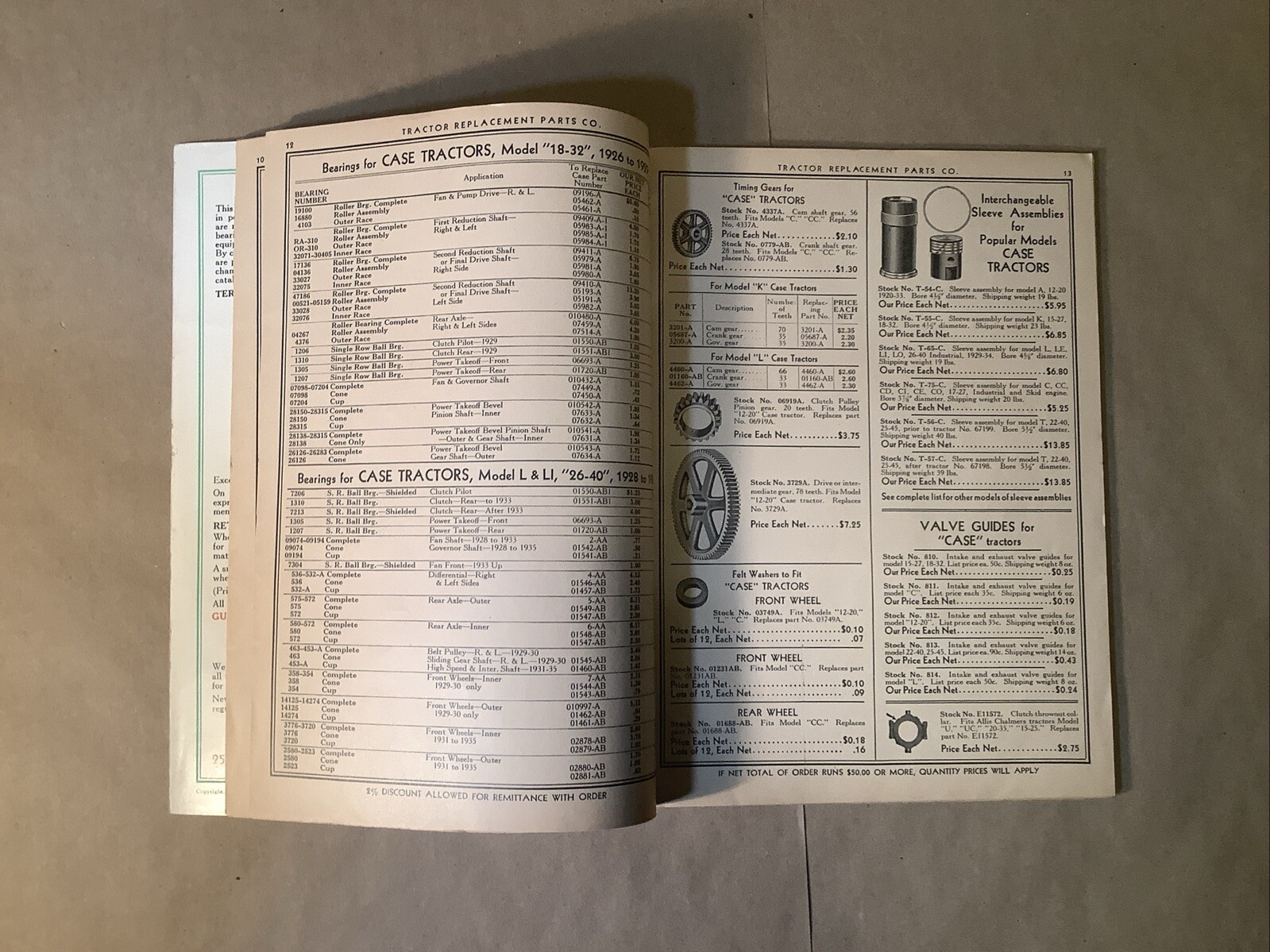 1937 Catalog Tractor Replacement Parts Company Chicago 378-X INV-P0518