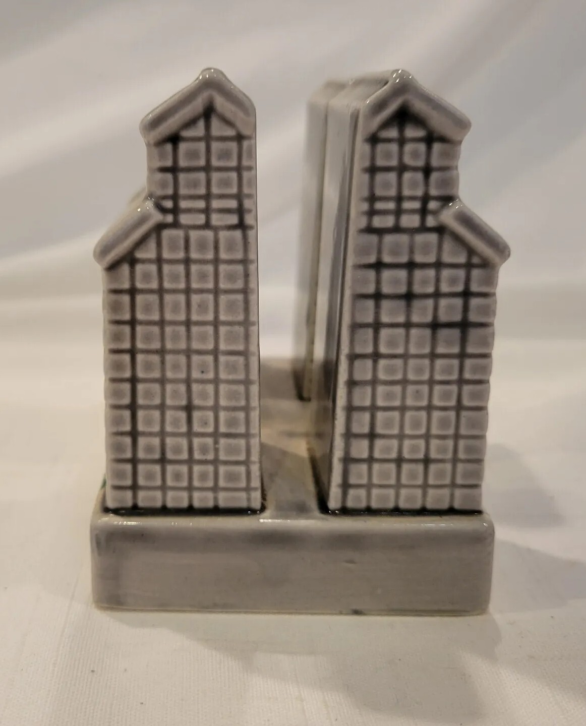 Pekin Iowa Grain Elevator Napkin Holder Ceramic Advertising Roland MCreery Co.