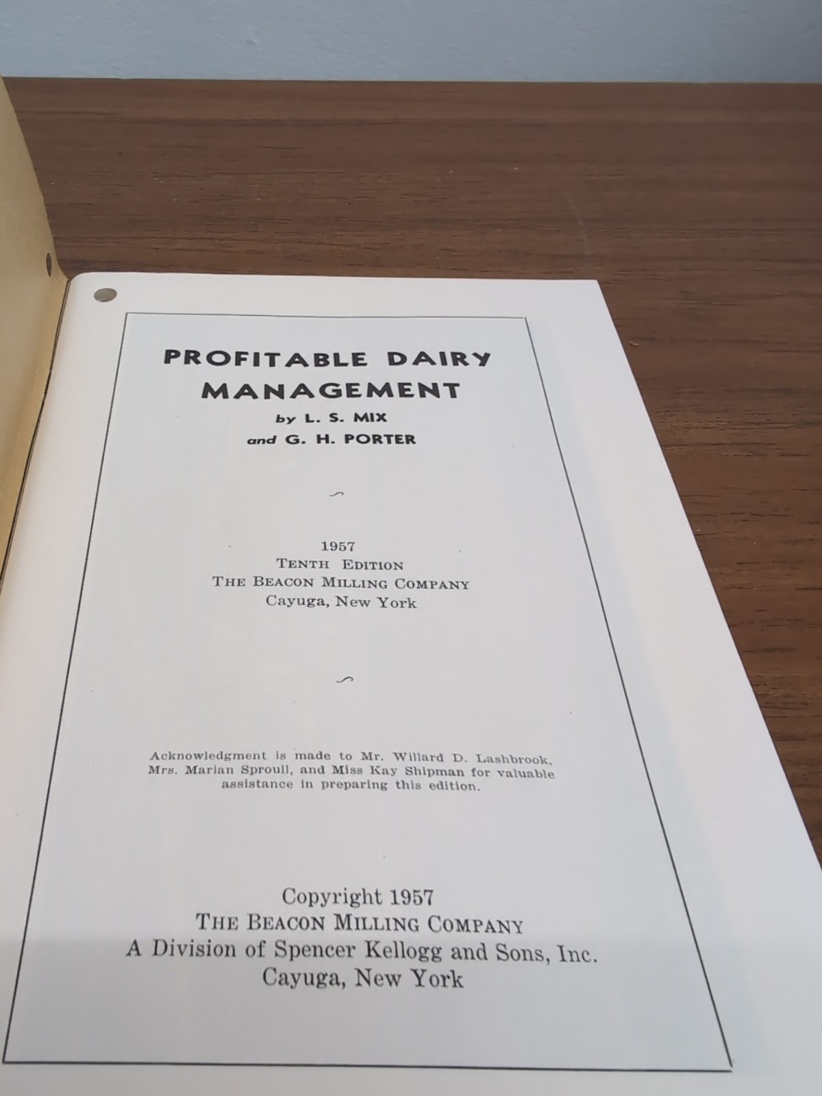 Vintage Profitable Dairy Management 10th The Beacon Milling Company Inc Guide