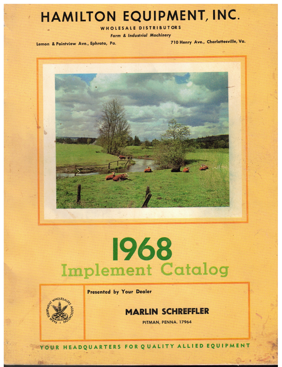 VINTAGE 1968 FARM IMPLEMENT CATALOG~MOWERS/FERTILIZERS/SPRAYERS/TILLERS/SPREADER