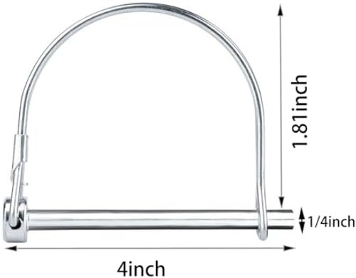 8 Pack Trailer Hitch Pin 1/4 x 4inch Wire Lock Pin Hitch Pin Clip Safety Pin …