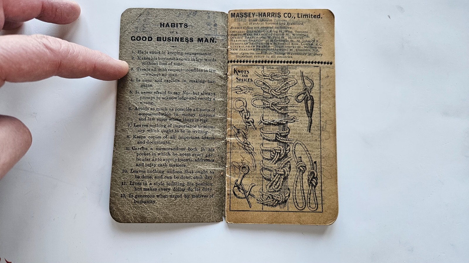 vtg 1904 massey harris pocket compendium booklet