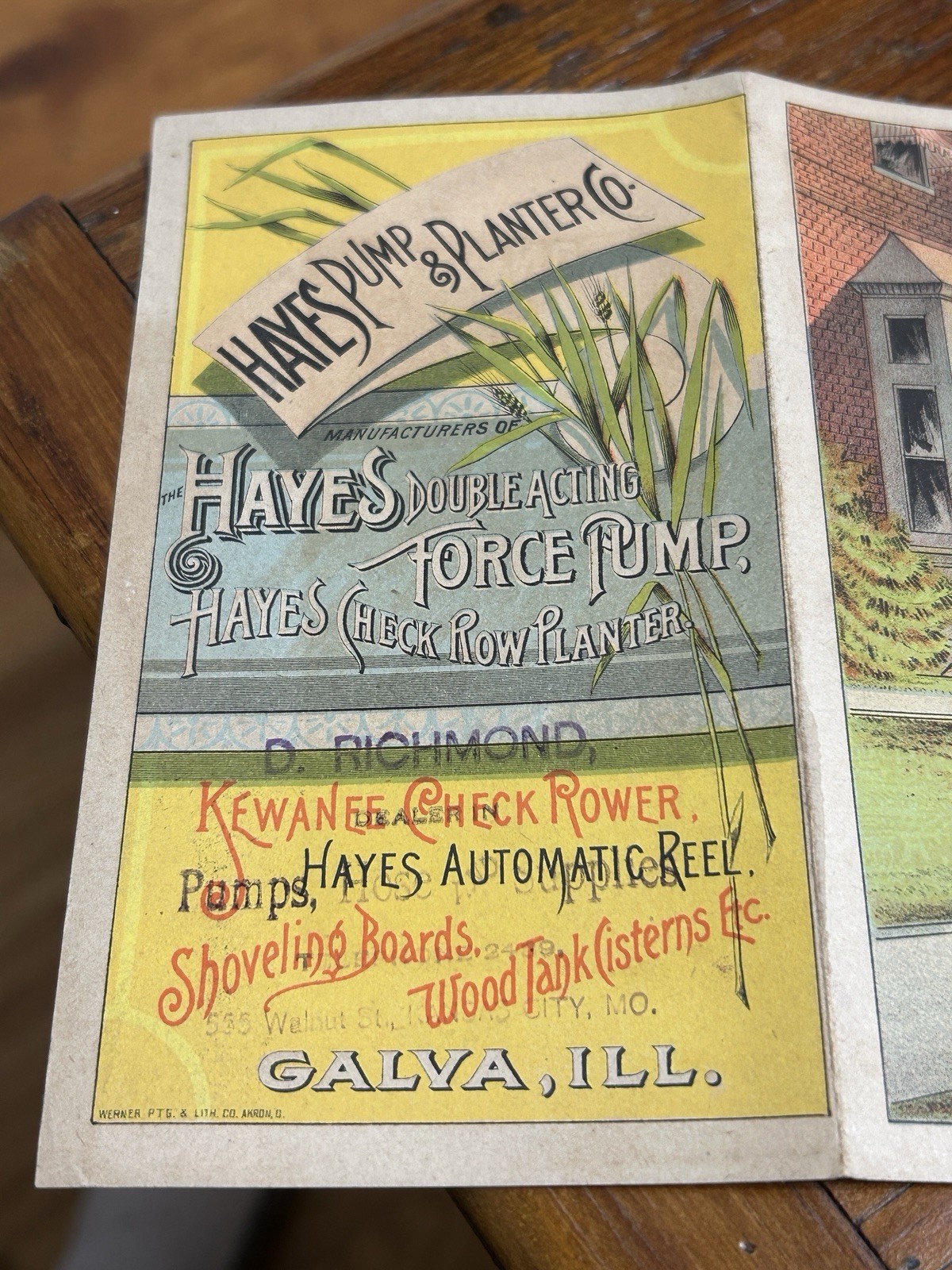 Kansas City Missouri E.K. Hayes Promotional Foldout Ad Pumps An Windmills