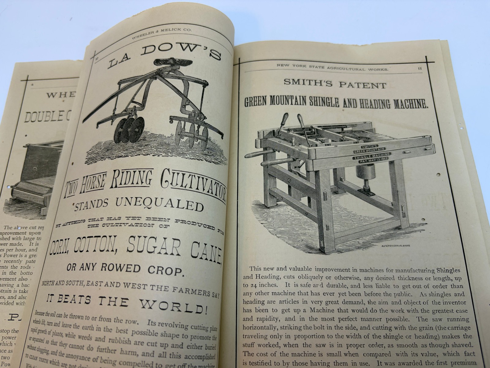 1883 Wheeler Melick Farm Machinery Catalog NY Agricultural Works Calvert TX