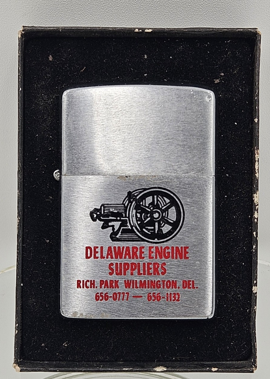 Vintage Hit & Miss engine advertising ZIPPO lighter in original box. NOS!