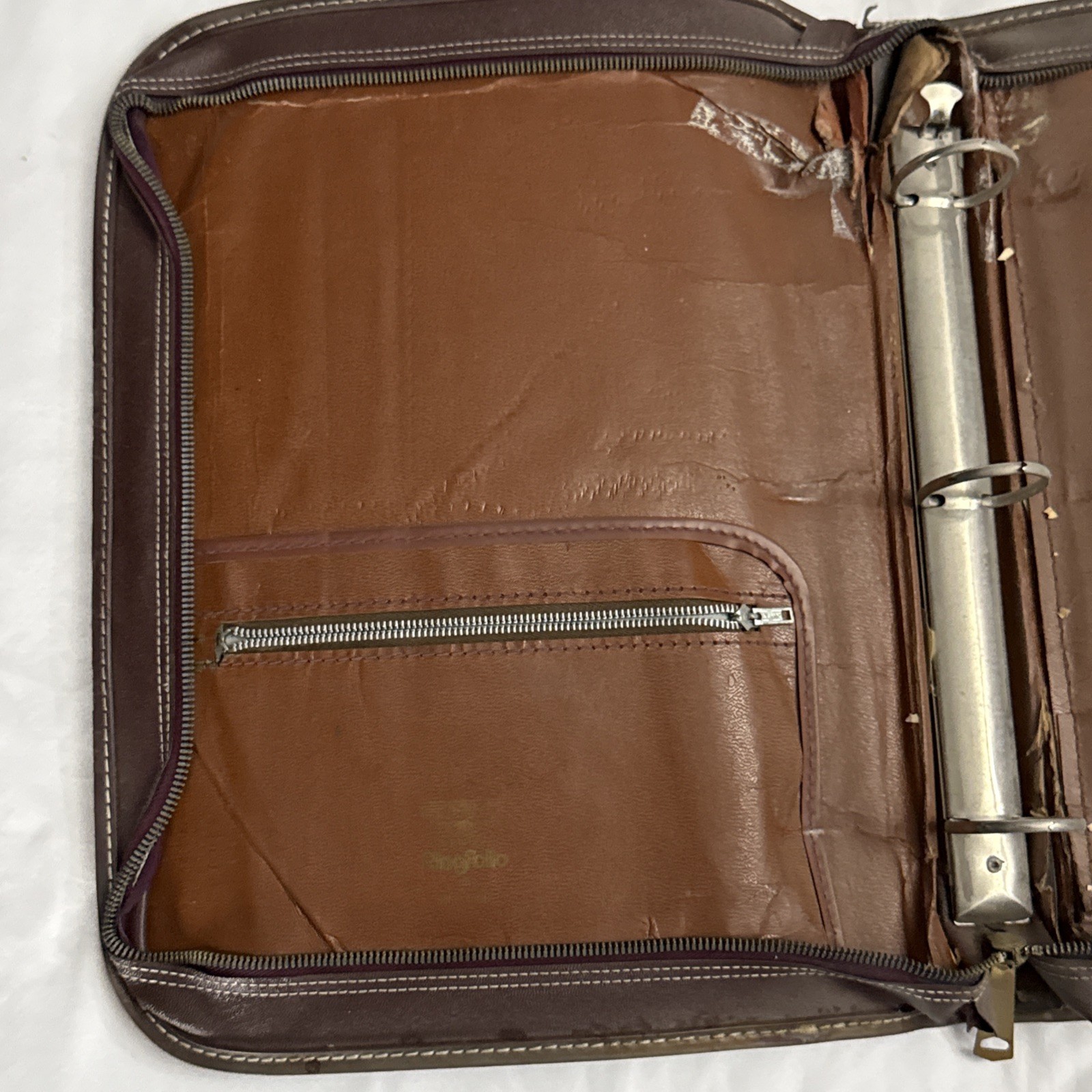 True Vintage Ringfolio National antique Leather secretary Business Binder USA
