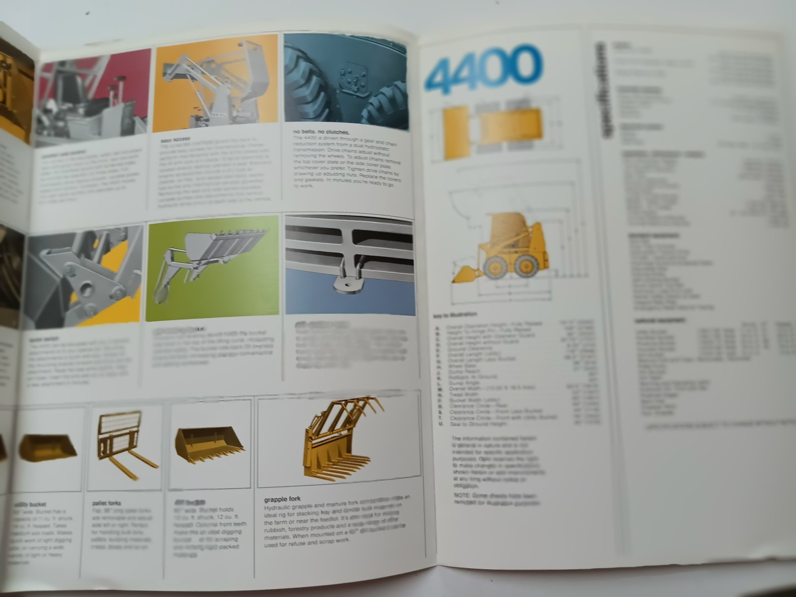 GEHL 4400 Skid Steer & Accessories BROCHURE DEALER Advertising Trifold