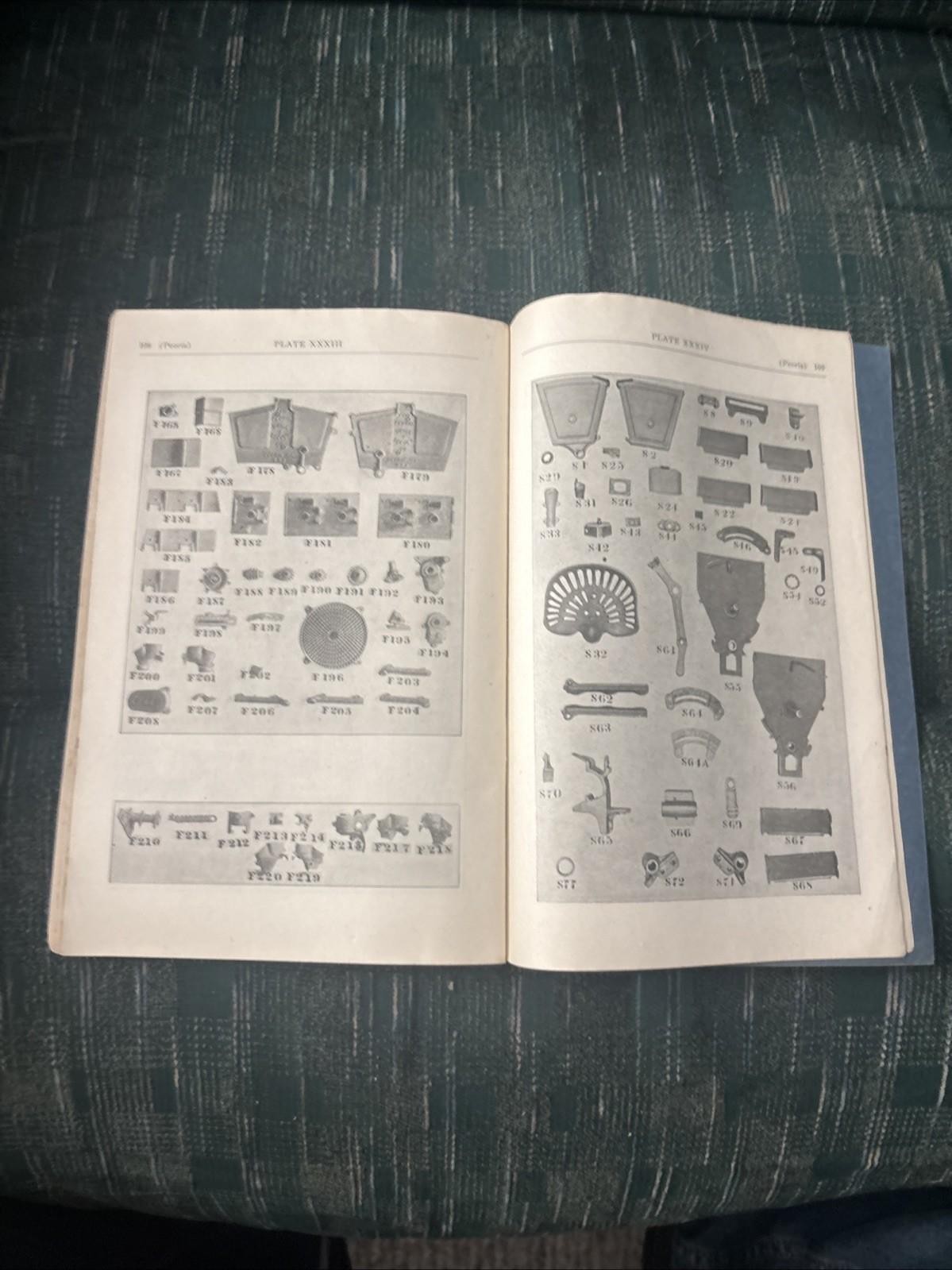 Vintage 1943 PEORIA Drill Seeder Co Farm Price List REPAIR CATALOG Illustrated