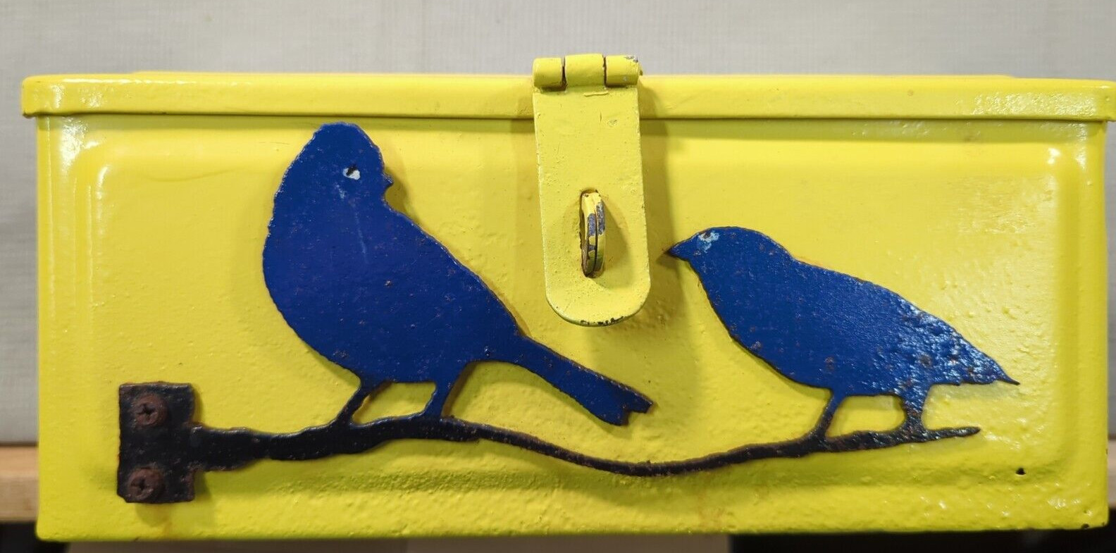 Fordson Tractor Tool Box Antique Farm Collectible 1910-20s Yellow Birdhouse Conv