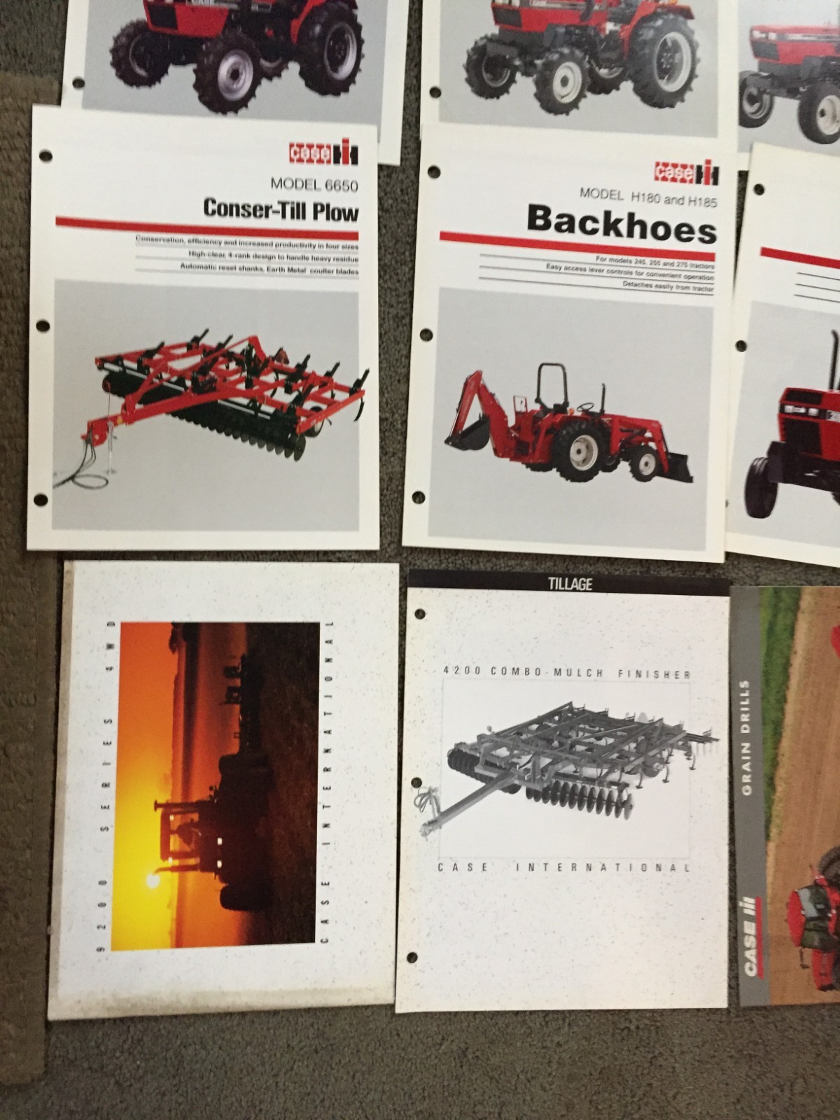 MASSIVE Lot of 47 CASE IH tractor & equipment brochures Literature