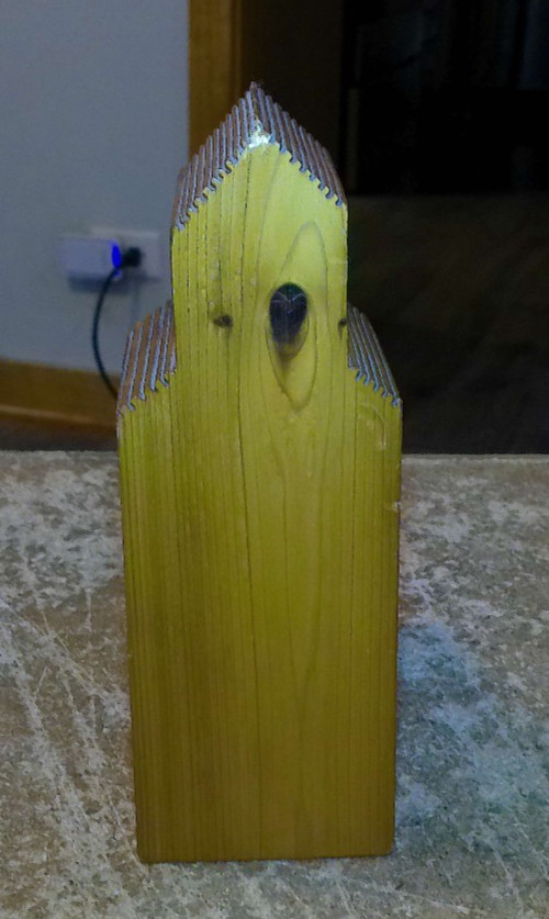 vintage wood pool grain elevator sask. canada pencil holder very good used
