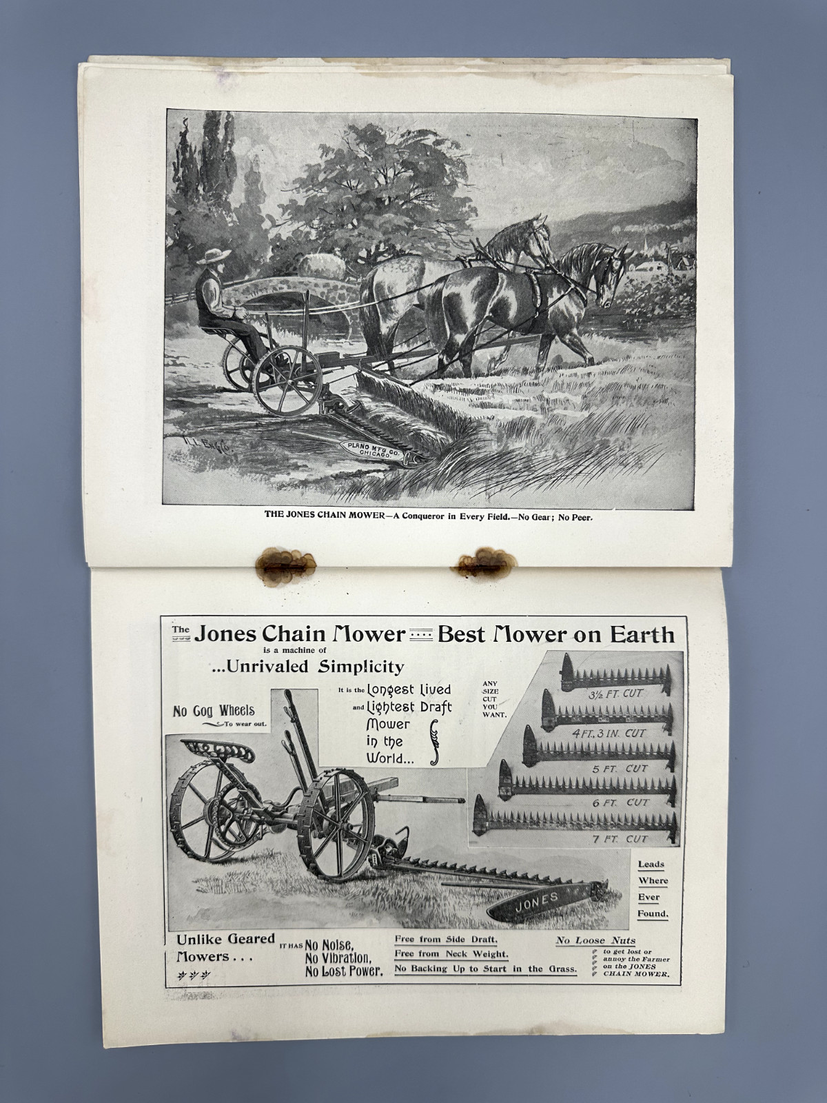 1897 PLANO Farm HARVESTING Machinery CATALOG Advertising ANTIQUE Harvester