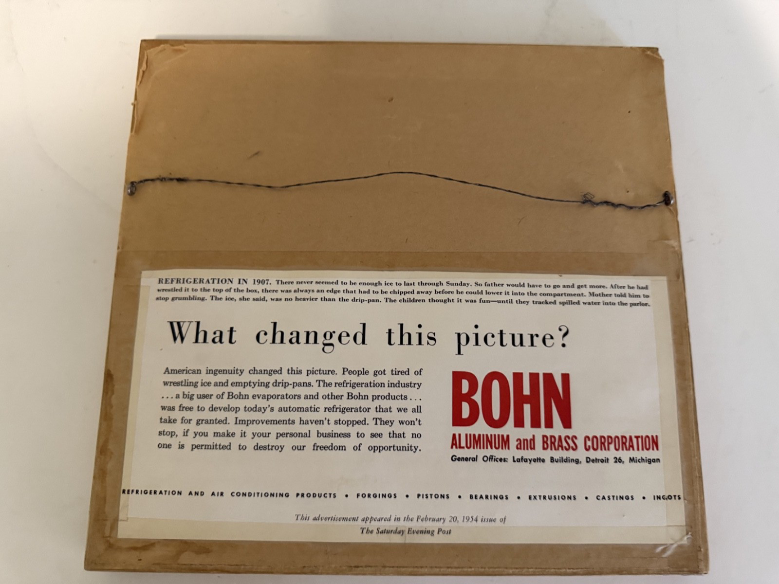 VINTAGE SATURDAY EVENING POST BOHN ALUMINUM AND BRASS CORPORATION PICTURE FRAMES