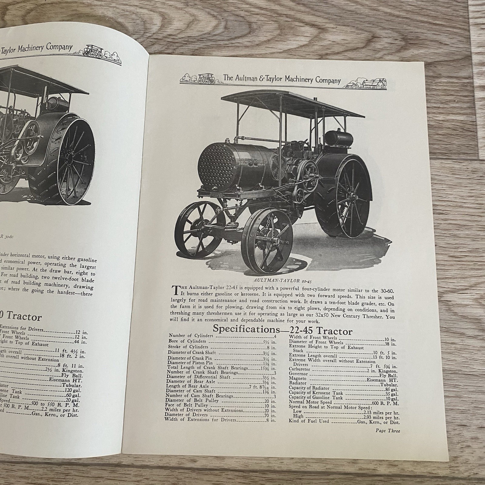 Aultman Taylor Machinery Company Gasoline Kerosene Tractors Catalog