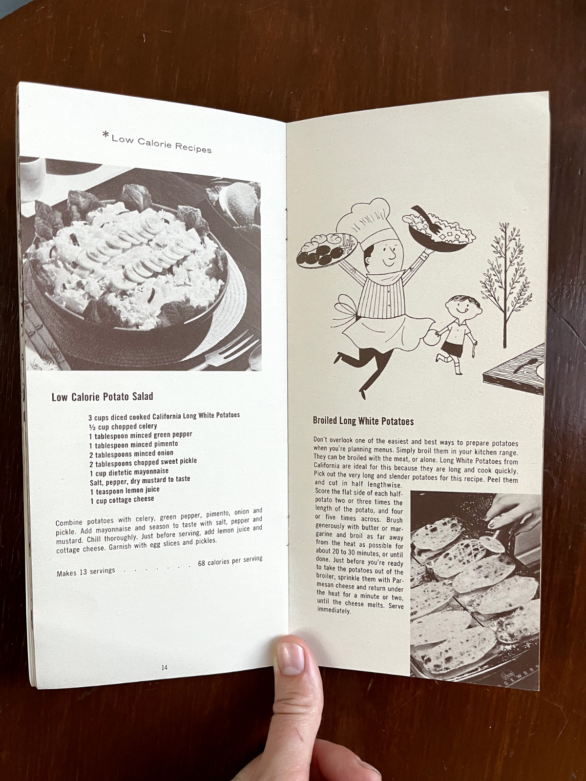 VTG 1966 MCM Advertising California Potato Mealtime Magic Long White Potato